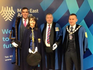 Mid and East Antrim TUV Council Group: Alderman Stewart McDonald, Cllr Ruth Wilson, Cllr Brian Collins and Deputy Mayor Cllr Timothy Gaston